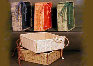 Baskets, Trays, and Boxes in a wide variety of shapes, sizes and colors!